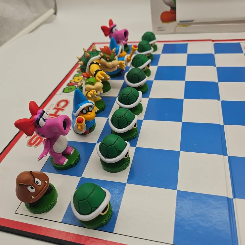 Super Mario Chess Collector's Edition Board Game Nintendo USAopoly 100% Complete